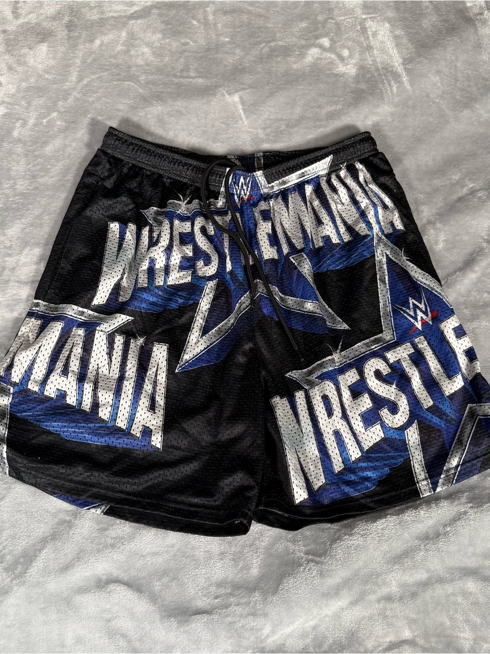 Chalk Line Wrestlemania AOP Mesh Shorts Mens XL 6” Wrestling WWE Black - Picture 1 of 9